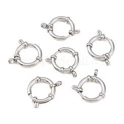 変色しにくい304ステンレススチール製スプリングリング留め具  ステンレス鋼色  17x3mm  穴：3mm&nbsp;STAS-R083-03