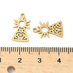 201 Stainless Steel Laser Cut Pendants&nbsp;STAS-P428-10G-02