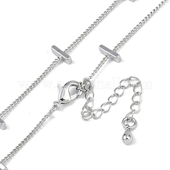 女性用ラックメッキ真鍮ツイストチェーンネックレス  長持ちメッキ  鉛フリー＆カドミウムフリー  プラチナ  15.63インチ（39.7cm）。&nbsp;NJEW-K382-15B-P