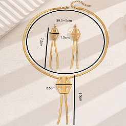 Stainless Steel Cross Tassel Necklace & Earring Sets for Women&nbsp;BL3761