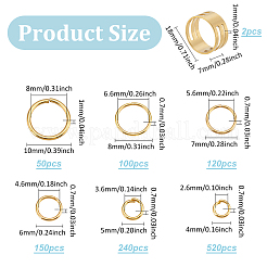 6 Styles Iron & 2Pcs Brass Open Jump Rings&nbsp;IFIN-ME0001-14G