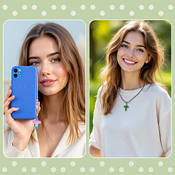 17個17色透明ガラスペンダント  クロス  プラチナ鉄ループ付き  ミックスカラー  28.5~29x18x4.5~5.5mm  穴：3.5~7x3~7mm  1pc /カラー&nbsp;GLAA-TA0003-75