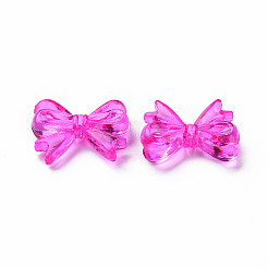 透明なアクリルビーズ  蝶結び  ミックスカラー  14x18x4.5mm  穴：1.8mm&nbsp;X-MACR-N013-022