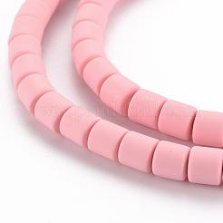 樹脂粘土ビーズ連売り  コラム  ピンク  5~7x6mm  穴：1.5~2mm  約61~69個/連  15.74インチ&nbsp;X-CLAY-T001-C26