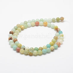 Natural Flower Amazonite Beads Strands&nbsp;X-G-F415-6mm