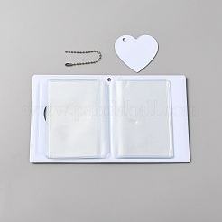 3 Inch PVC Mini Heart Hollow Photocard Holder Book&nbsp;AJEW-WH0038-65P-02
