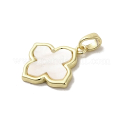 Brass Pave Shell Pendants&nbsp;X-KK-I708-14H-G