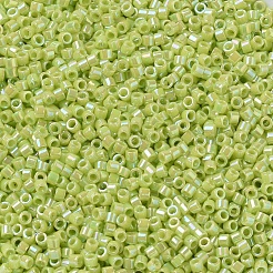 MIYUKIデリカビーズ小  シリンダー  日本製シードビーズ  15/0  （dbs0169)不透明なchartreuse ab  1.1x1.3mm  穴：0.7mm  約3500個/10g&nbsp;X-SEED-J020-DBS0169