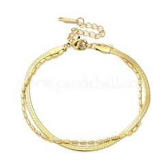 304 Stainless Steel Snake Chain Bracelets&nbsp;BJEW-C084-03G