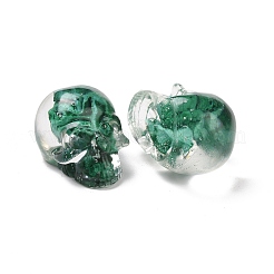 天然マイファナイト染めチップビーズ  穴なし/ドリルなし  スカル  30x21.5x22.5mm&nbsp;G-E185-19
