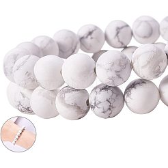 曇りっぽい天然のハリウッドビーズ連売り  ラウンド  8mm  穴：1mm  約44個/連  14.96インチ  1連 /セット&nbsp;G-PH0028-8mm-01