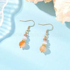 Round Natural Carnelian & Malaysia Jade & Cat Eye Beaded Necklace & Bracelet & Dangle Earring Sets&nbsp;SJEW-JS01331