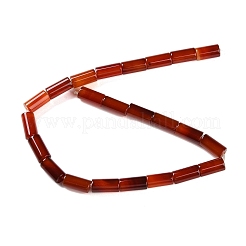 天然石赤瑪瑙ビーズ連売り  染め＆加熱  コラム  16.5~18x8.5~9mm  穴：1.8mm  約23個/連  15.87''（40.3センチメートル）&nbsp;G-NH0019-A03-02
