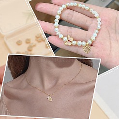 20Pcs 2 Styles Brass Clear Cubic Zirconia Charms&nbsp;FIND-AR0005-22G