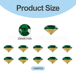 1 Bag Pointed Back Glass Rhinestone Cabochons&nbsp;RGLA-TADJ0001-01A-05