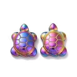磁気無し合成ヘマタイトペンダント  カメ  ミックスカラー  17x13x5.5mm  穴：0.7mm&nbsp;G-G856-06