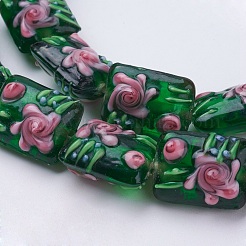 Handmade Bumpy Lampwork Beads Strands&nbsp;LAMP-K027-07D