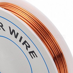 裸の銅線  赤銅色の銅線  銅ジュエリーラウンドクラフト銅線  ニッケルフリー  20ゲージ  0.8mm  約2.8m /ロール&nbsp;X-CW0.8mm014