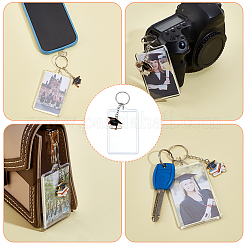 24Pcs 6 Style Acrylic Photo Frame & Alloy Enamel Keychians&nbsp;KEYC-GA00010