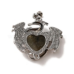 Natural Labradorite Heart Pendants&nbsp;KK-K331-01AS-04