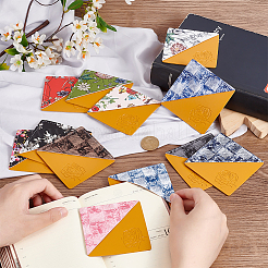 12Pcs 12 Style Printed Imitation Leather Page Corners&nbsp;AJEW-GO0001-11