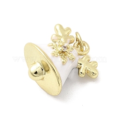 Brass Micro Pave Cubic Zirconia Pendants&nbsp;KK-A278-10G-02
