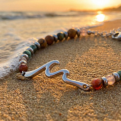 304 Stainless Steel Wave Link Bracelets&nbsp;NC8971-1