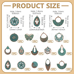 14Pcs 14 Styles Tibetan Style Alloy Pendants&nbsp;FIND-TA0010-61