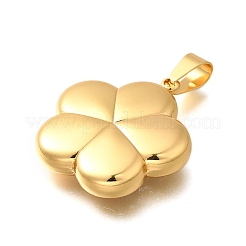 304ステンレスペンダント  花のチャーム  ゴールドカラー  33x30x7.5mm  穴：9.5x5mm&nbsp;LS-BJEW-H200-10G-02