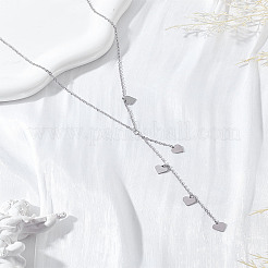1Pc Stainless Steel Heart Bid Necklaces for Women&nbsp;NJEW-LP0003-22A