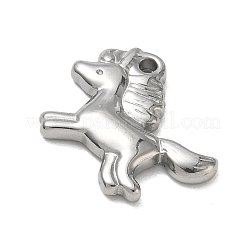 ステンレスペンダント201個  ユニコーンチャーム  ステンレス鋼色  18x22x3.5mm  穴：1.4mm&nbsp;SA-CBA5270-03A-P