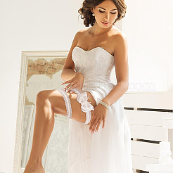 Polyester Lace Elastic Bridal Garters&nbsp;DIY-WH0308-148A