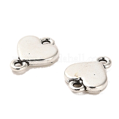 チベットスタイルの合金コネクタチャーム  カドミウムフリー＆鉛フリー  ハート  アンティークシルバー  12x9x2mm  穴：1.4mm  約1470個/1000g&nbsp;FIND-C043-013AS