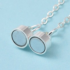 Brass Magnetic Clasp with Cable Safety Chain&nbsp;KK-F839-035S