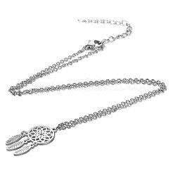 Tarnish Resistant 201 Stainless Steel Pendants Necklaces&nbsp;NJEW-S063-TN473-1