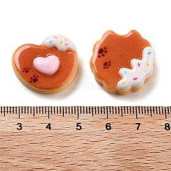 不透明樹脂模造食品デコデンカボション  ビスケットのミックス形状  ミックスカラー  14~22.5x22.5~28x8~8.5mm&nbsp;RESI-B027-05