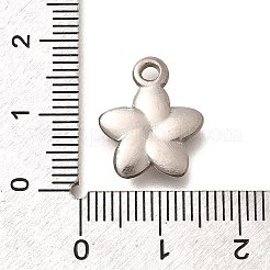 304ステンレスペンダント  花のチャーム  変色防止  ステンレス鋼色  16.5x13.5x2.5mm  穴：2mm&nbsp;STAS-P381-10P