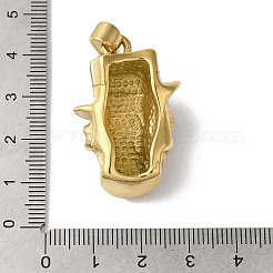 PVD真空メッキ304ステンレスペンダント  ゴールドカラー  スカルチャーム  帽子  35.5x24x15mm  穴：8x5mm&nbsp;STAS-B069-47F-G