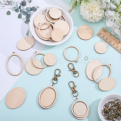 10 Sets Wood Pendant Cabochon Settings&nbsp;DIY-ME0003-75