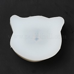 ハロウィーン悪魔猫ヘッド diy ローソク足シリコーン金型  レジン型  UVレジン用  エポキシ樹脂工芸品作り  ホワイト  69x86x27mm  内径：60x77mm&nbsp;SIMO-B002-12