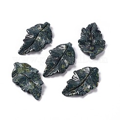 天然カンババジャスパーペンダント  葉のチャーム  41.5x25~26x5mm  穴：0.8mm&nbsp;G-I336-01-03