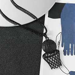 Basketball Alloy Pendant 201 Stainless Steel Box Chain Necklaces&nbsp;FS-WG5A2E4-02