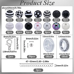 DIY Round Acrylic & Resin Bracelets Jewelry Kits&nbsp;DIY-SC0026-21