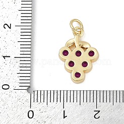 Rack Plating Brass Micro Pave Cubic Zirconia Pendants&nbsp;KK-H509-16G