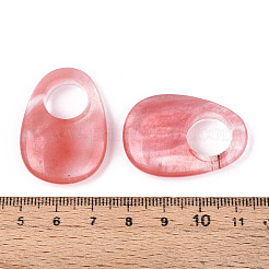 Cherry Quartz Glass Large Hole Pendants&nbsp;G-N348-06B-03