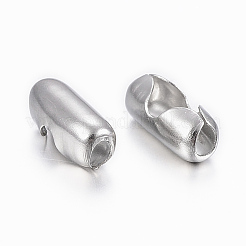 変色防止304ステンレススチールボールチェーンコネクター  ステンレス鋼色  10x4mm  穴：2mm  3mmボールチェーンに適合&nbsp;X-STAS-H423-15P