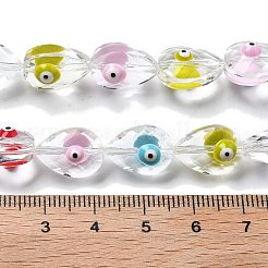 Handmade Evil Eye Lampwork Beads Strands&nbsp;LAMP-F035-15A