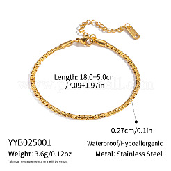 2.7MM European Style 304 Stainless Steel Box Chain Bracelets for Women&nbsp;DP5170-2