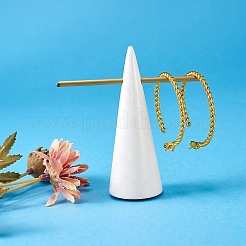 304ステンレススチールスタッドピアス  ハーフフープピアス  低刺激性のイヤリング  リング  ゴールドカラー  2のペア/箱&nbsp;EJEW-SZ0001-17G