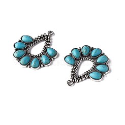 Synthetic Turquoise Pendants&nbsp;X-PALLOY-N157-036